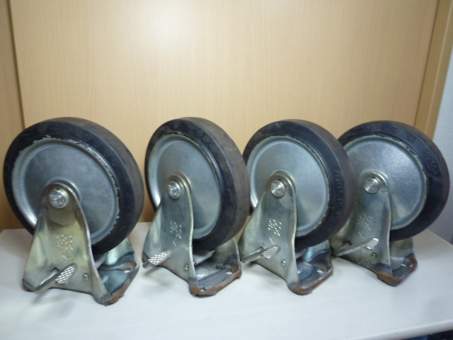 SISIKU シシク キャスター 200x45 4個 ジャンク_画像1