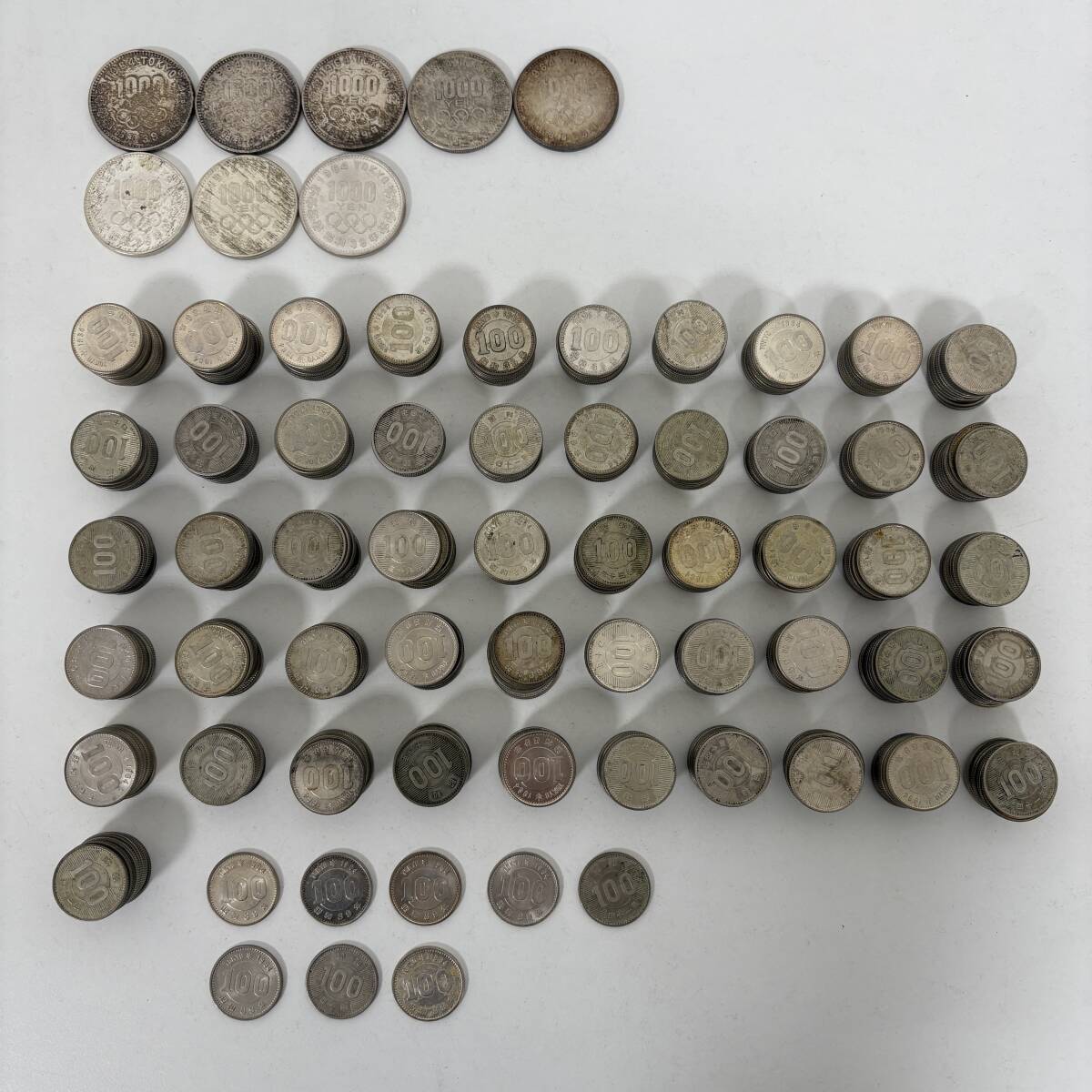♪【日本銀貨おまとめ】計59800円分 1000円 五輪 銀貨/100円 ♪【日本銀貨おまとめ】計59800円分 1000円 五輪 銀貨/100円
