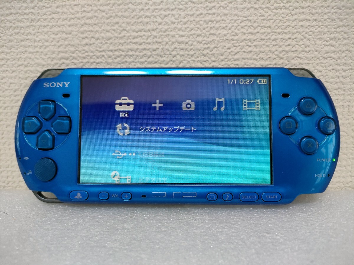 最高級のスーパー ソニー SONY 動作確認済み バイブラントブルー PSP-3000 PSP3000シリーズ
