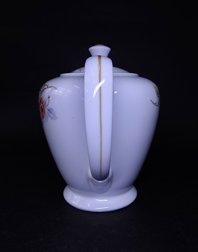 美品 オールドノリタケ Noritake 薔薇紋様 ティーポット 月桂樹 美品 オールドノリタケ Noritake 薔薇紋様 ティーポット 月桂樹