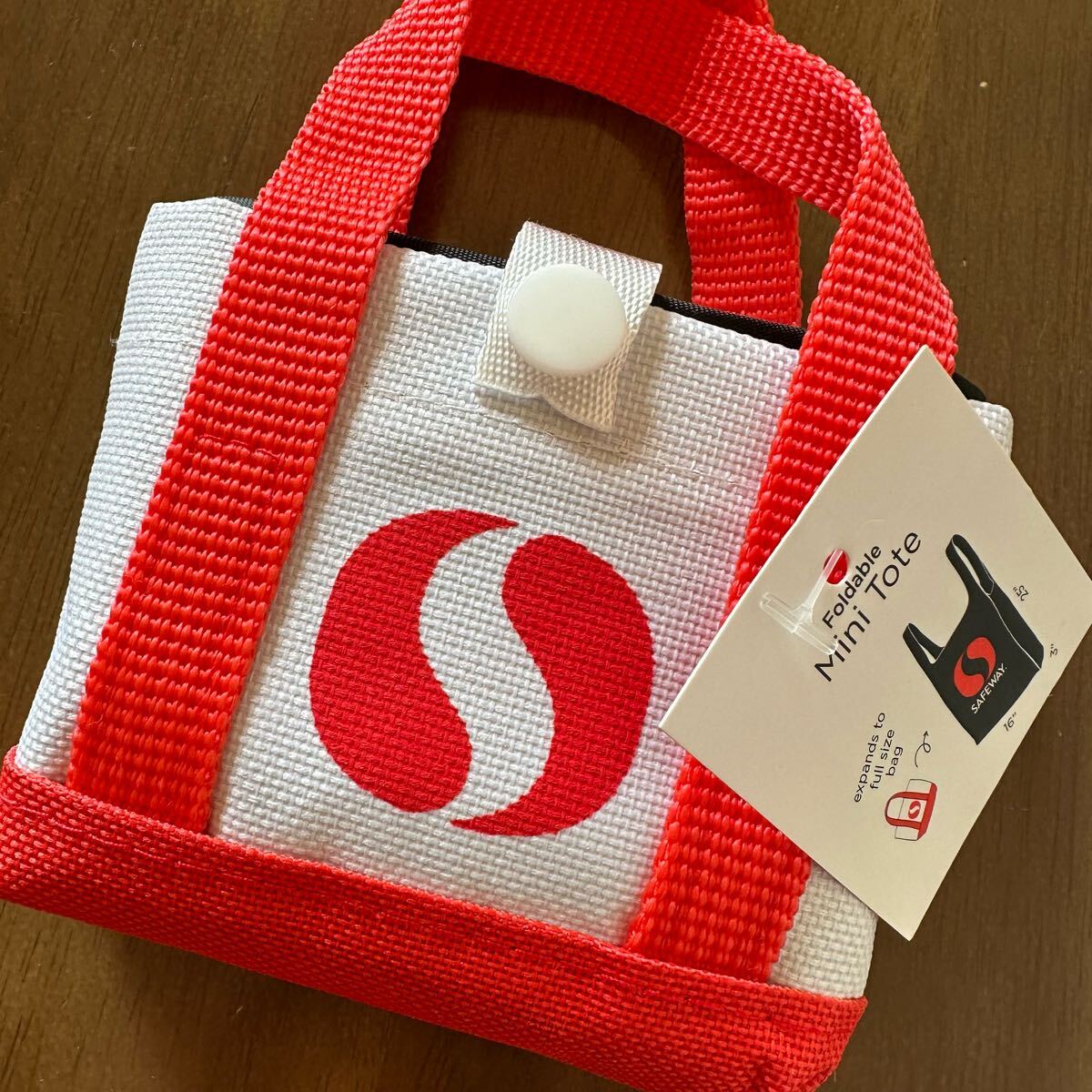 アメリカ SAFEWAY セーフウェイ ハワイ 海外スーパー エコバッグ トートバッグ 折りたたみエコバッグ コンパクト オシャレ 新品 未開封_画像2