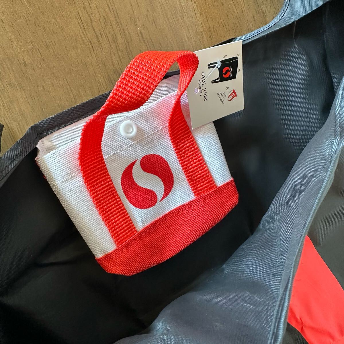 アメリカ SAFEWAY セーフウェイ ハワイ 海外スーパー エコバッグ トートバッグ 折りたたみエコバッグ コンパクト オシャレ 新品 未開封_画像7