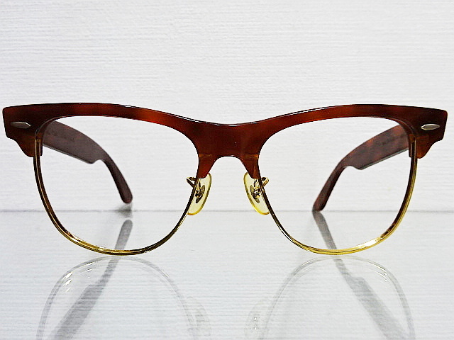 廃盤 伊達メガネ 良品 鼈甲調 B&L レイバン USA RAYBAN 54mm 廃盤 伊達メガネ 良品 鼈甲調 B&L レイバン USA RAYBAN 54mm