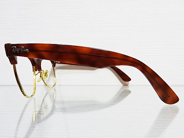 廃盤 伊達メガネ 良品 鼈甲調 B&L レイバン USA RAYBAN 54mm 廃盤 伊達メガネ 良品 鼈甲調 B&L レイバン USA RAYBAN 54mm