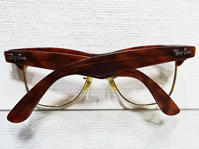 廃盤 伊達メガネ 良品 鼈甲調 B&L レイバン USA RAYBAN 54mm 廃盤 伊達メガネ 良品 鼈甲調 B&L レイバン USA RAYBAN 54mm