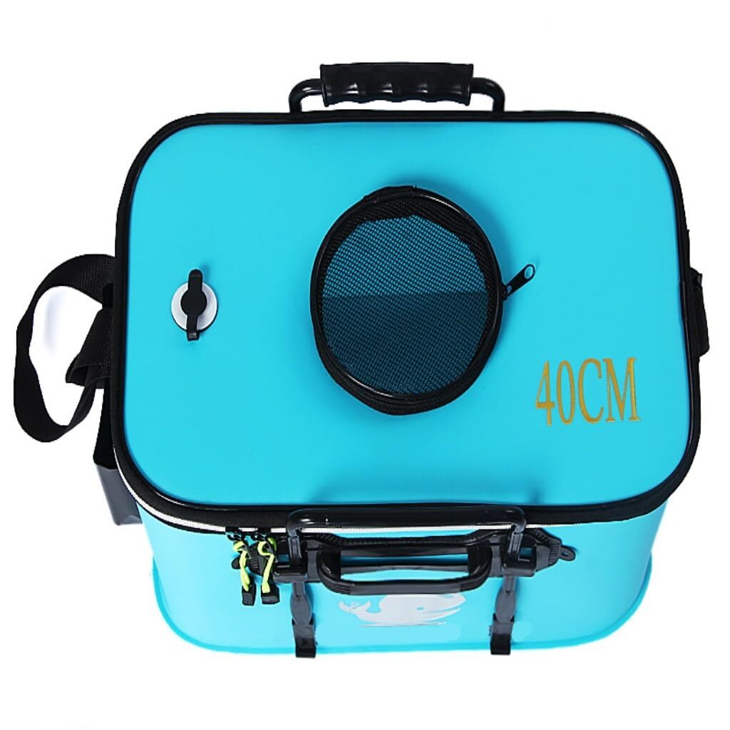 釣りバケツ EVA折りたたみ肥厚釣りバケツ、魚保護バケツ、釣り箱、漁具、活魚バケツ タックルボックス (Color : Orange， Size :