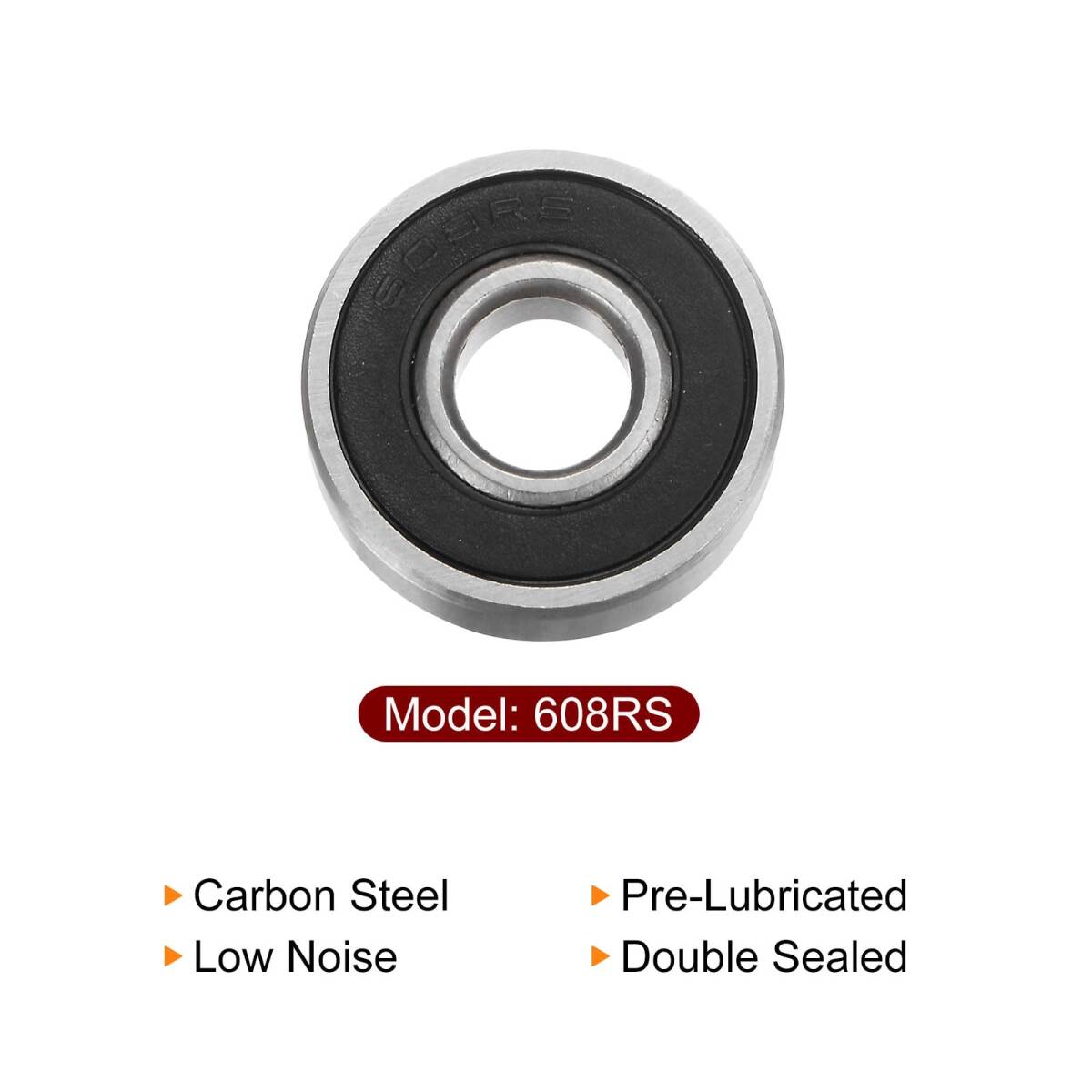 スペシャル特典 uxcell 608-2RS深溝玉軸受 高炭素 mm厚さ 7 mm外径 22 mmボア 8 Bearings,Balls&Bushings
