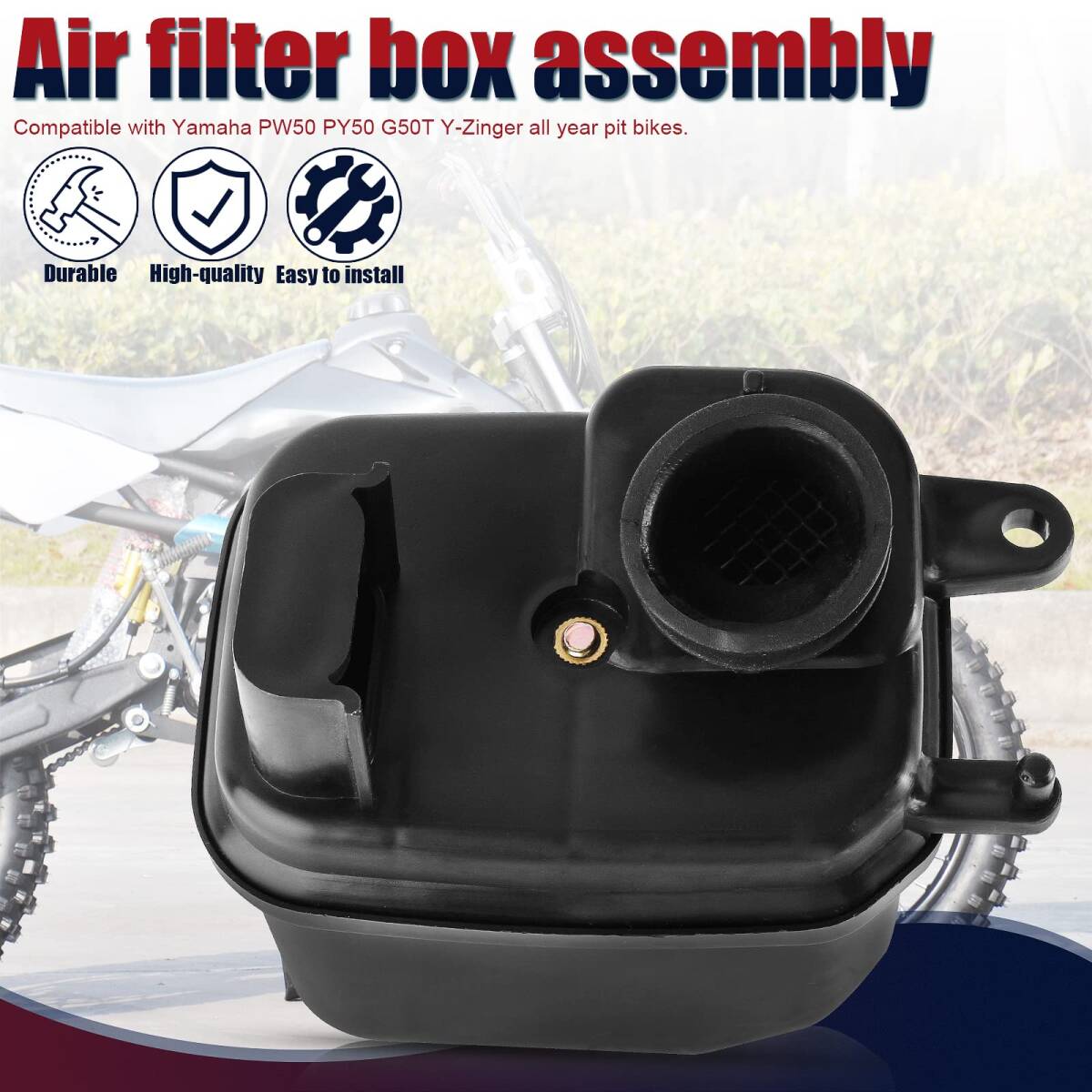 QAZAKY エアフィルタークリーナーボックスハウジングアセンブリ ヤマハ PW50 PY50 G50T ピーウィー PW 50 Y-ジンガー ピットバイク_画像4