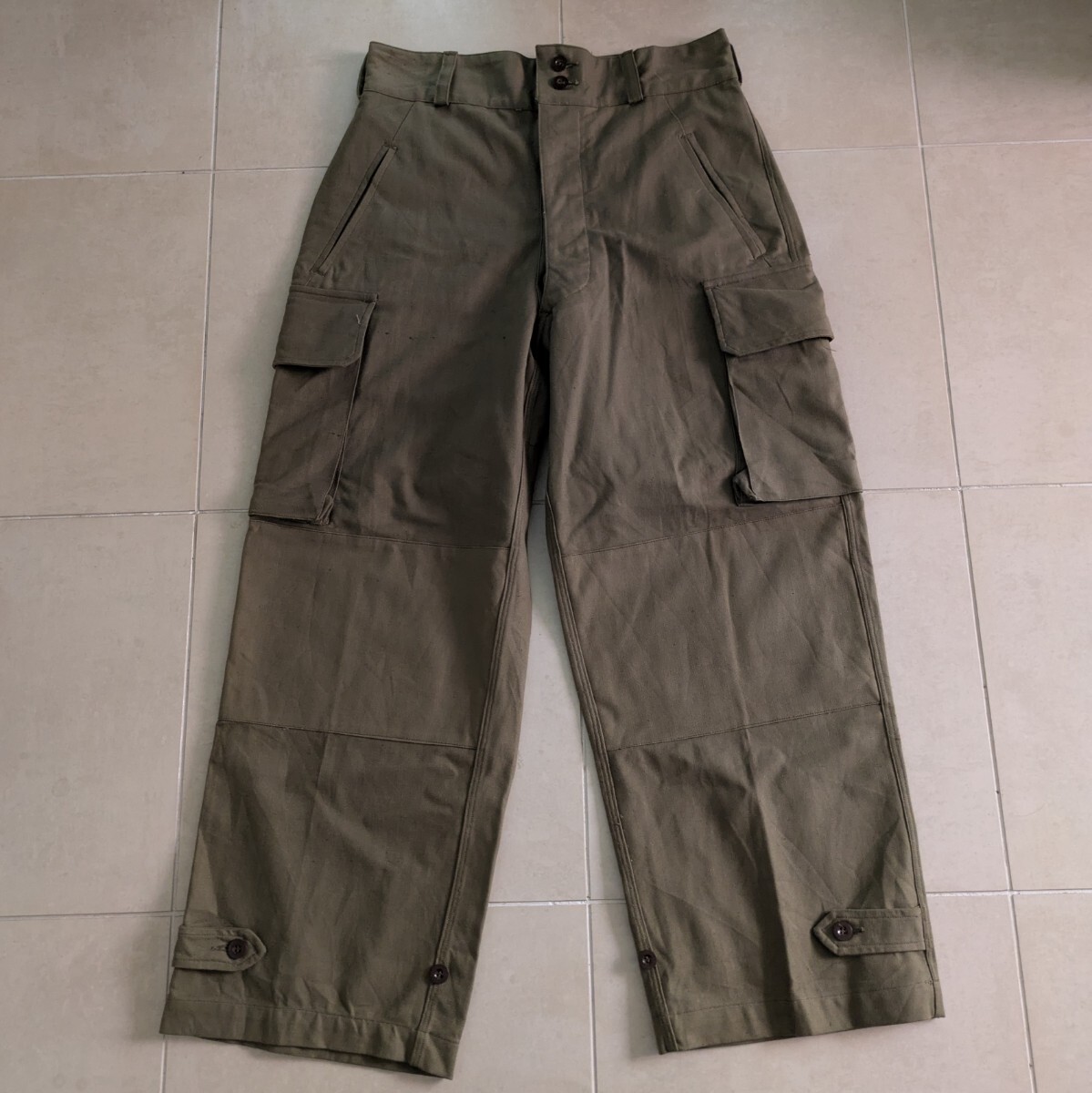 デッドストック　50s フランス軍　前期　実物　M-47　カーゴパンツ　14 24_画像2