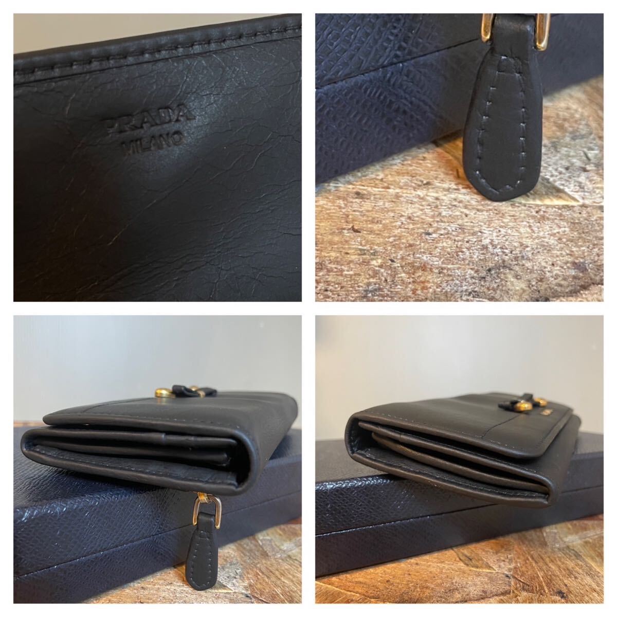 一円 美品 PRADA プラダ サフィアーノ 二つ折り ラウンド 一円 美品 PRADA プラダ サフィアーノ 二つ折り ラウンド