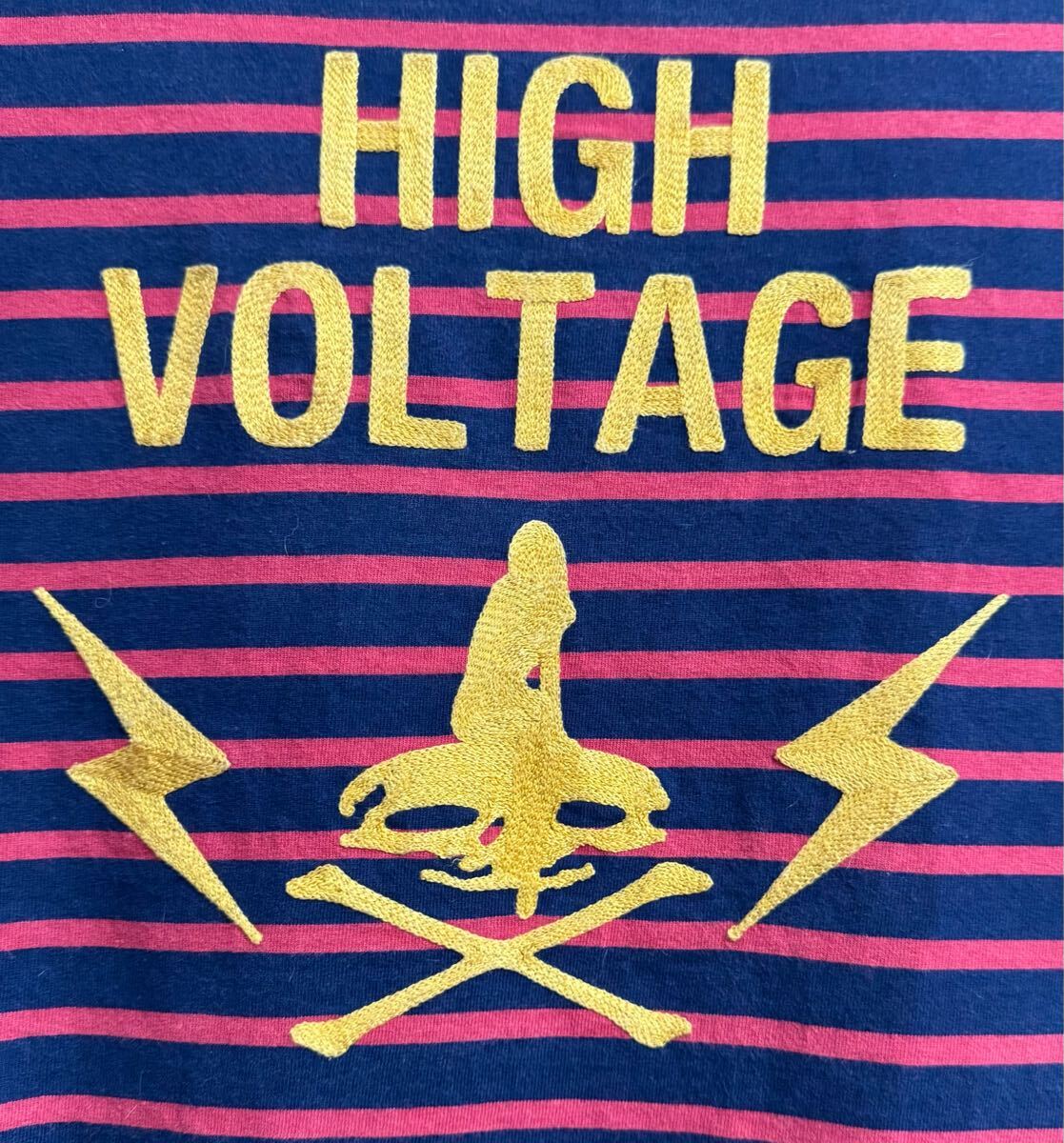 ヒステリックグラマー ボーダー刺繍七分袖ロンT 赤紺M ロングT ヒステリックグラマー ボーダー刺繍七分袖ロンT 赤紺M ロングT
