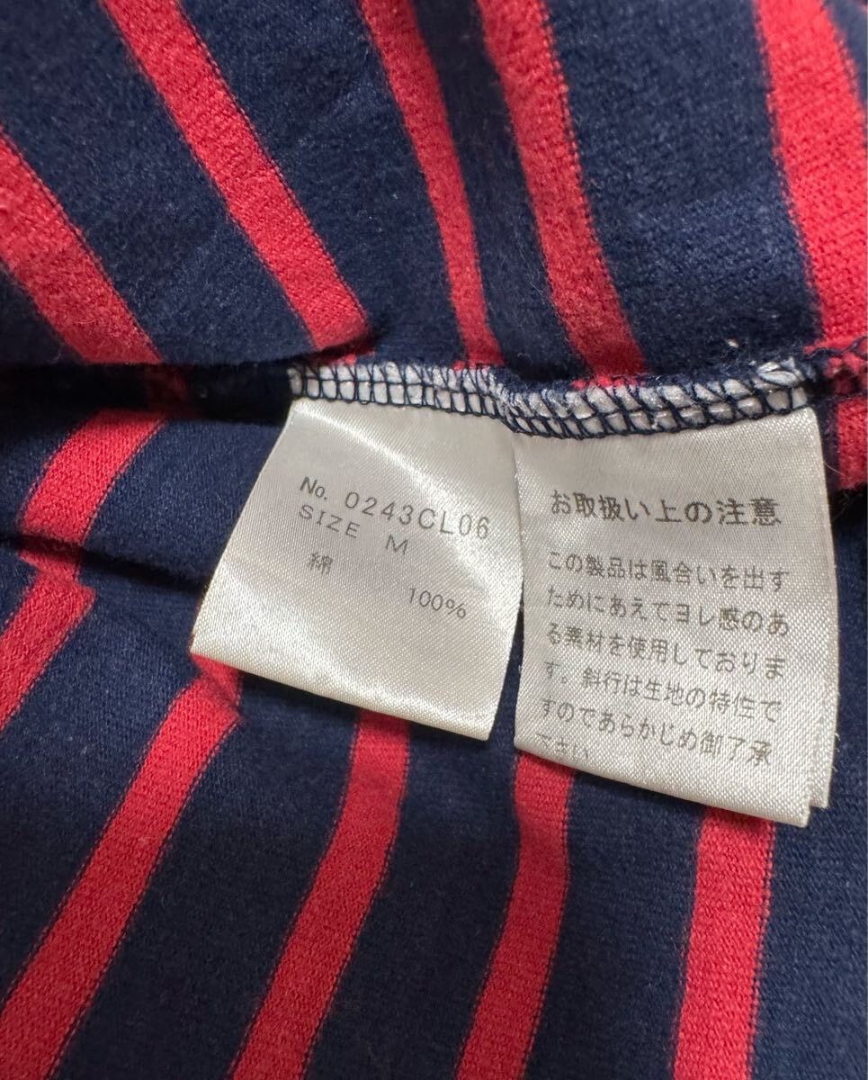 ヒステリックグラマー ボーダー刺繍七分袖ロンT 赤紺M ロングT ヒステリックグラマー ボーダー刺繍七分袖ロンT 赤紺M ロングT