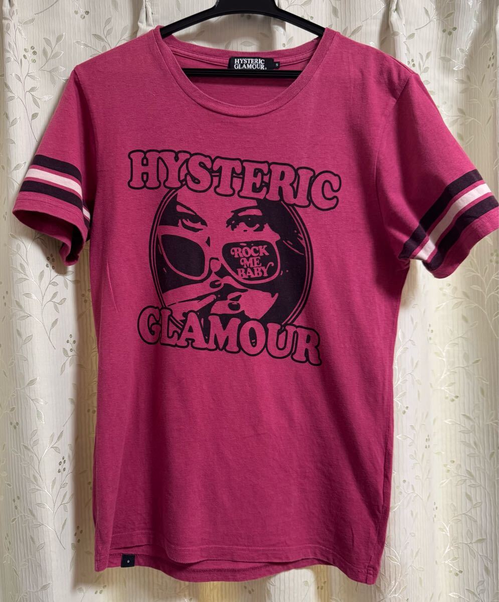 ヒステリックグラマー ライン Tシャツ ピンクS カットソー 半袖 ヒステリックグラマー ライン Tシャツ ピンクS カットソー 半袖