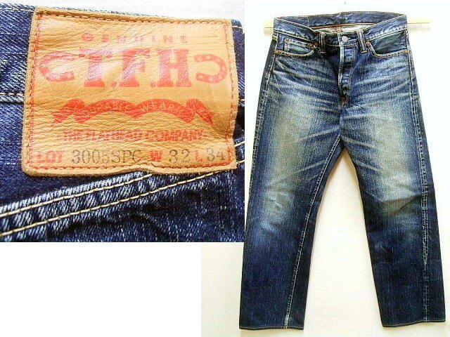 ◇即決[W32]THE FLAT HEAD 3005SPC スペシャルカスタム ストレート 14.5oz ビンテージ復刻 デニム パンツ フラットヘッド■643_画像1