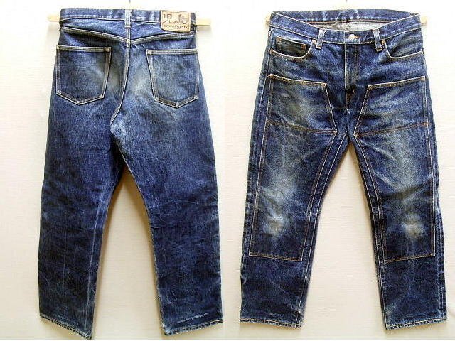 ◇即決[W38]サンプル級(jí)の鬼ヒゲ 児島ジーンズ 23oz ダブルニー ヘビーオンス デニム パンツ KOJIMA GENES■R142