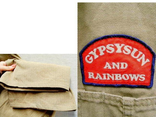 ◇即決[F]HYSTERIC GLAMOUR GYPSYSUN ANO RAINBOWS 刺繍 つなぎ ヘリンボーン ツナギ つなぎ ジャンプスーツ オールインワン パンツ■R532