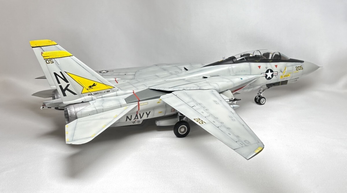 完成品】ハセガワ 1/48 アメリカ海軍 F-14A トムキャット 戦闘機