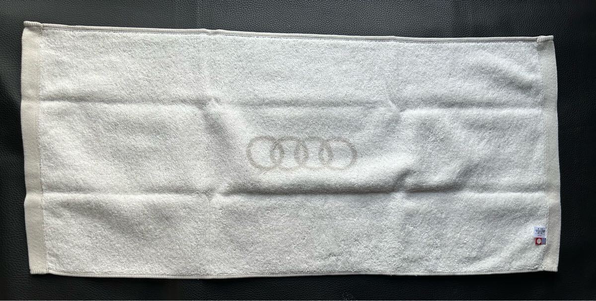 未使用★AUDI/アウディ オリジナル 今治 フェイスタオル グレー　純正 ノベルテ?！锓菈悠? bimg=