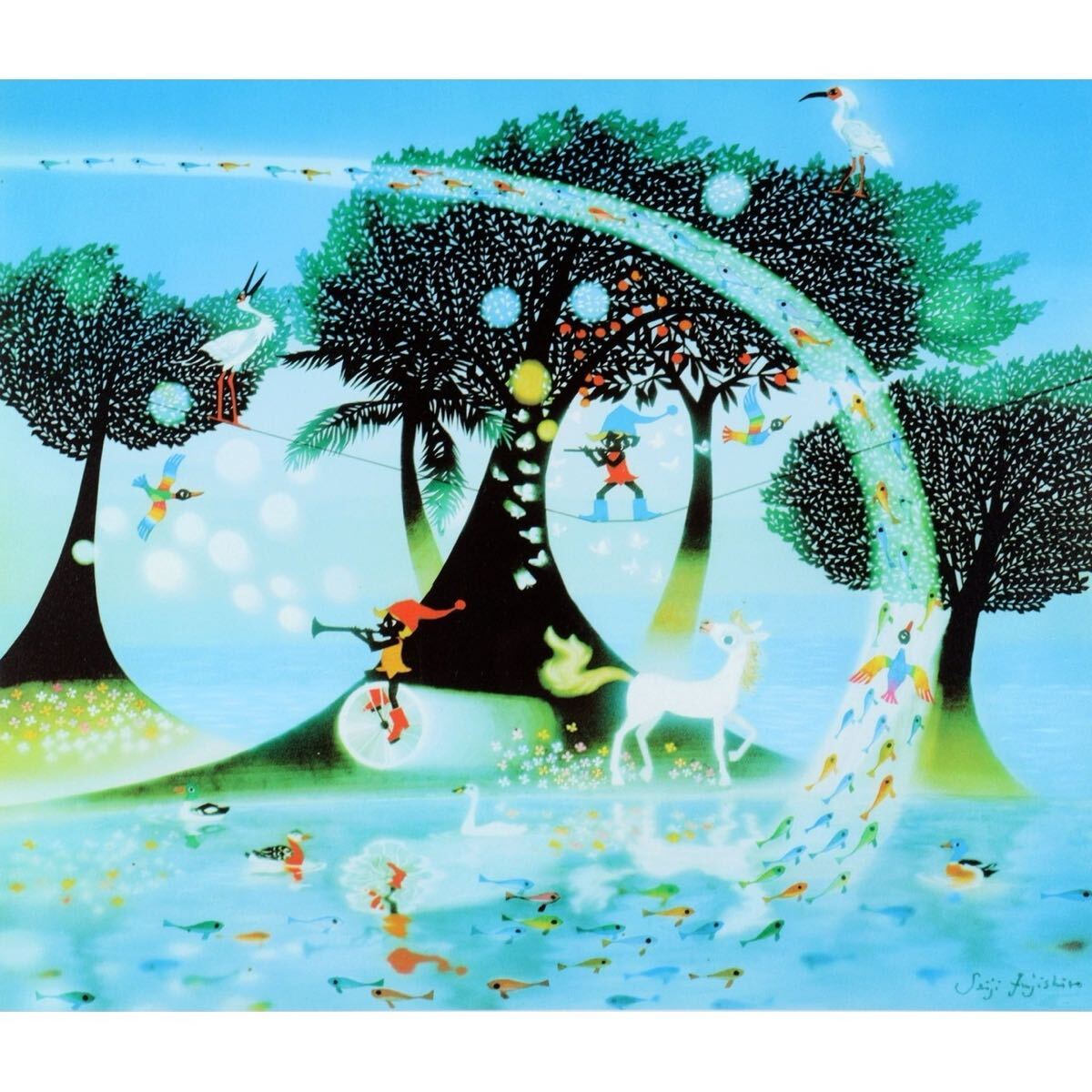○真作保証 藤城清治 「生きるよろこび」 セリグラフ 461/500 ○真作保証 藤城清治 「生きるよろこび」 セリグラフ 461/500