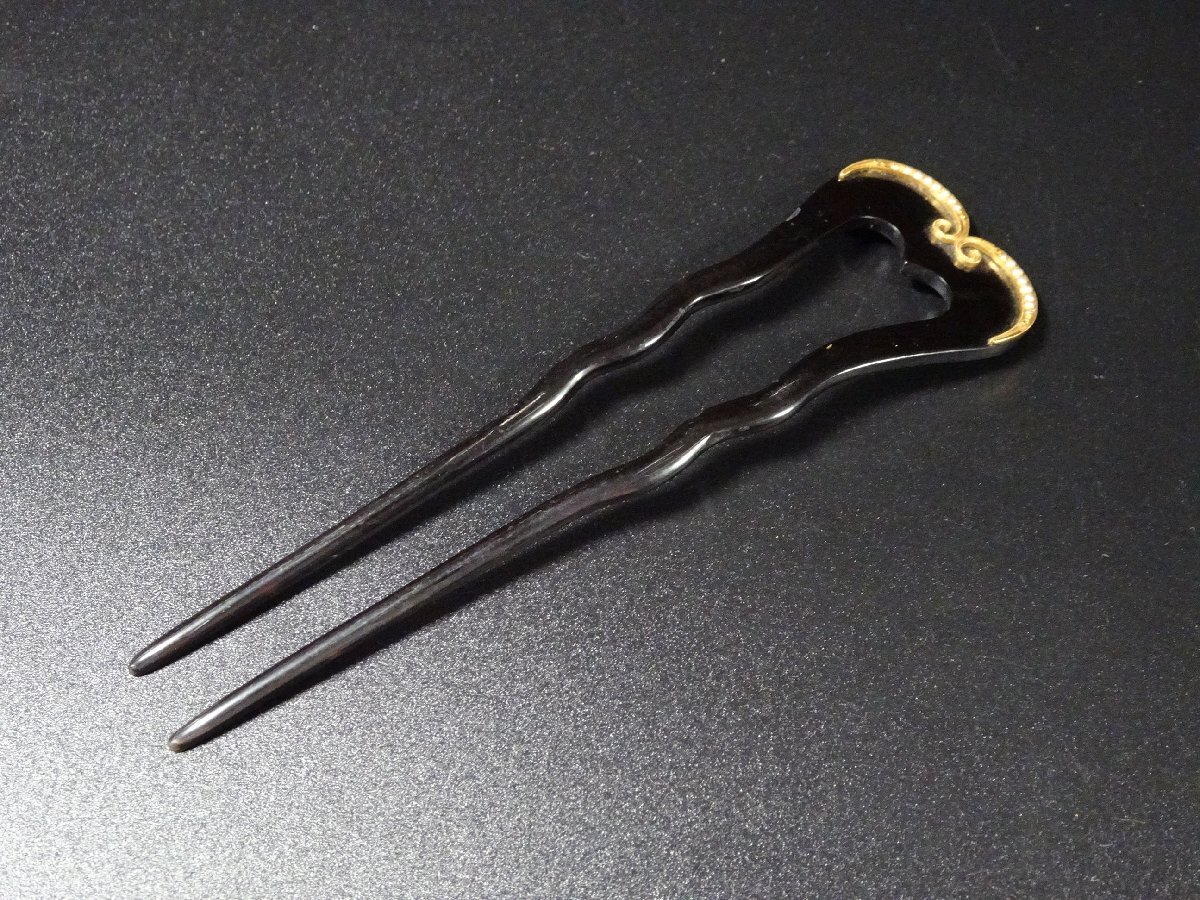 ∇花∇最高級 和装小物 本鼈甲造 べっ甲 純金 真珠装飾 簪 ∇花∇最高級 和装小物 本鼈甲造 べっ甲 純金 真珠装飾 簪
