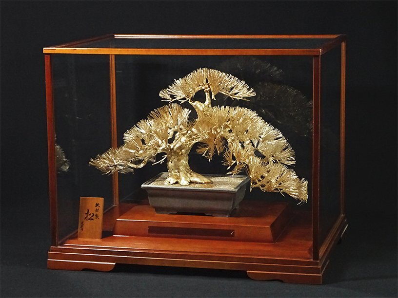 花◇現代金銀細工の名工【大淵光則】作 純銀製『松』大型盆栽 花◇現代金銀細工の名工【大淵光則】作 純銀製『松』大型盆栽