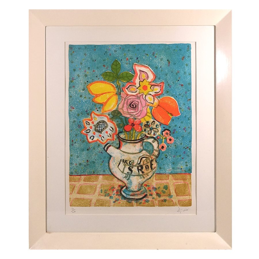 ∇花∇パリ具象系派画家【ポール・アイズピリ】作 リトグラフ ∇花∇パリ具象系派画家【ポール・アイズピリ】作 リトグラフ