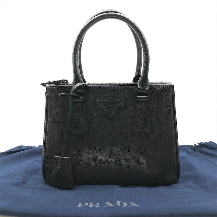 1円 美品 PRADA プラダ 三角ロゴ サフィアーノ レザー ガレリア 1円 美品 PRADA プラダ 三角ロゴ サフィアーノ レザー ガレリア