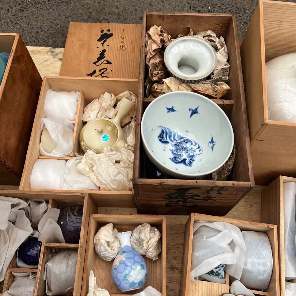 木箱 花瓶 壺 茶器 湯呑 陶器 茶碗 茶道具 有田焼 九谷焼 まとめ 木箱 花瓶 壺 茶器 湯呑 陶器 茶碗 茶道具 有田焼 九谷焼 まとめ