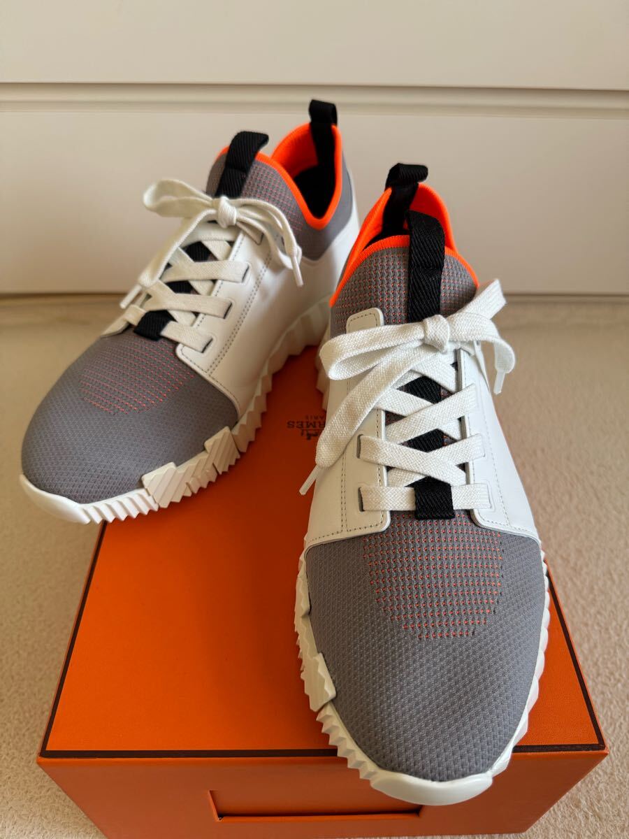 美品】エルメス HERMES スニーカー Depart デパール レース 美品】エルメス HERMES スニーカー Depart デパール レース