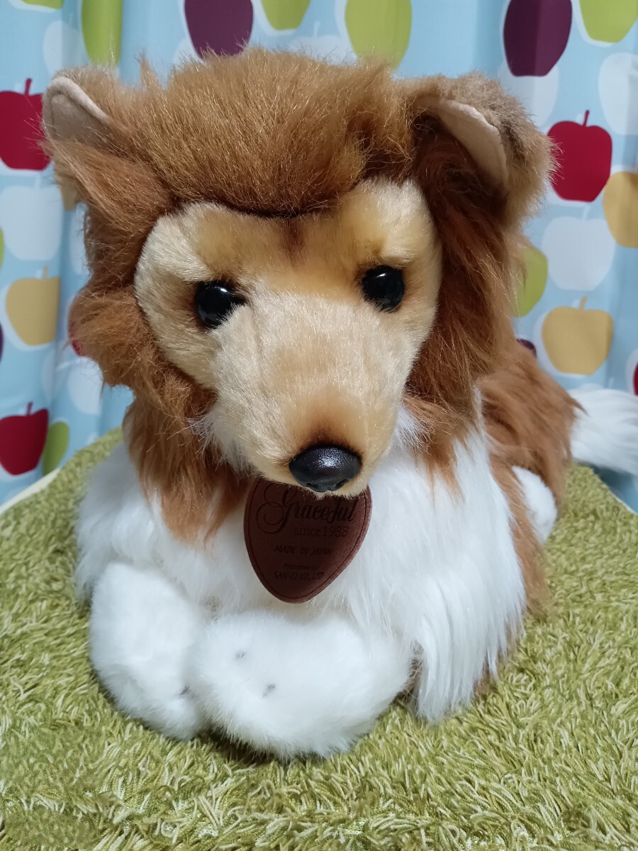 コリー 犬 シェルティ 大きな ぬいぐるみ 三英【ヴィンテージ コリー 犬 シェルティ 大きな ぬいぐるみ 三英【ヴィンテージ