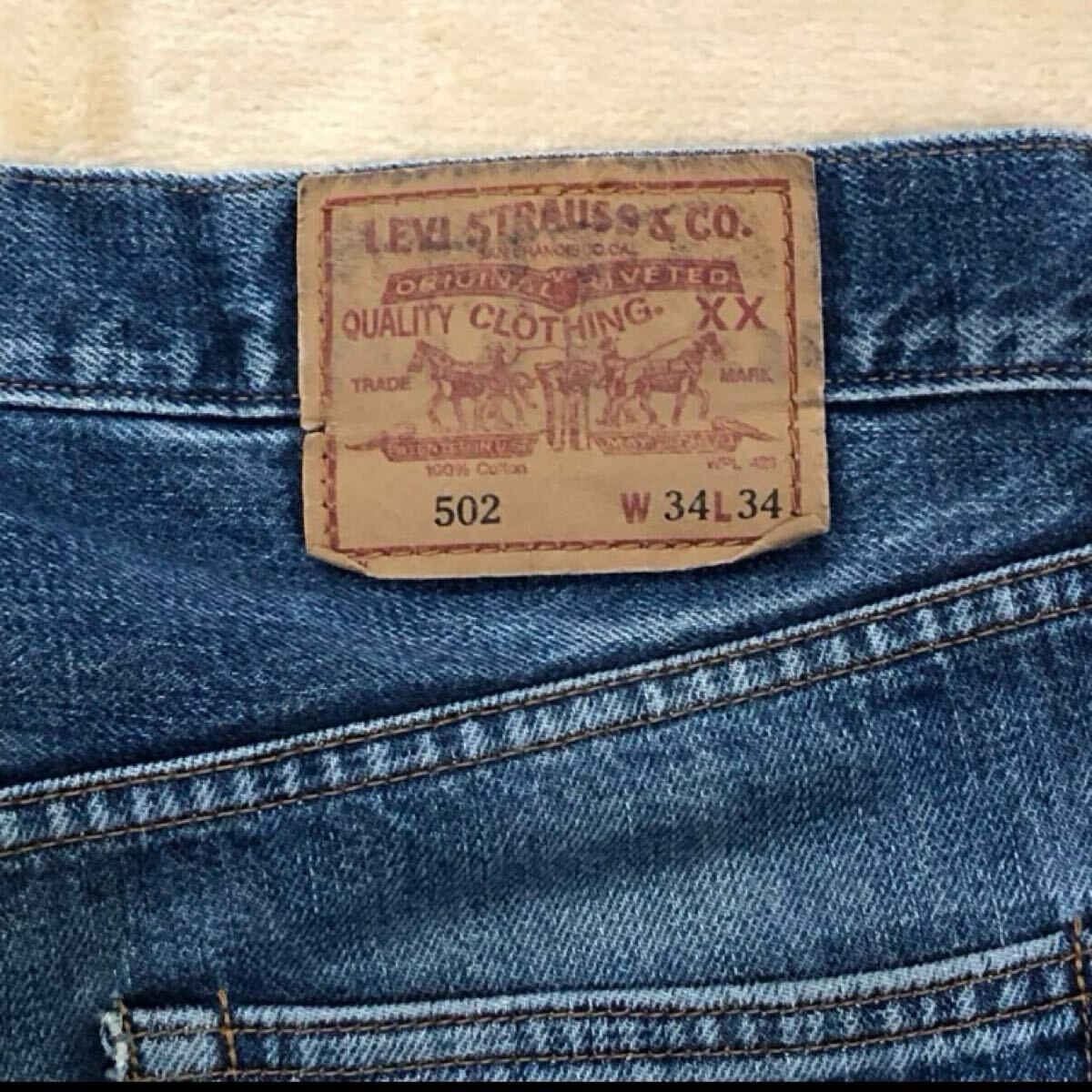 w34】Levi's リーバイス 502xx ジーンズ BIG E 赤耳 TALON w34】Levi's リーバイス 502xx ジーンズ BIG E 赤耳 TALON