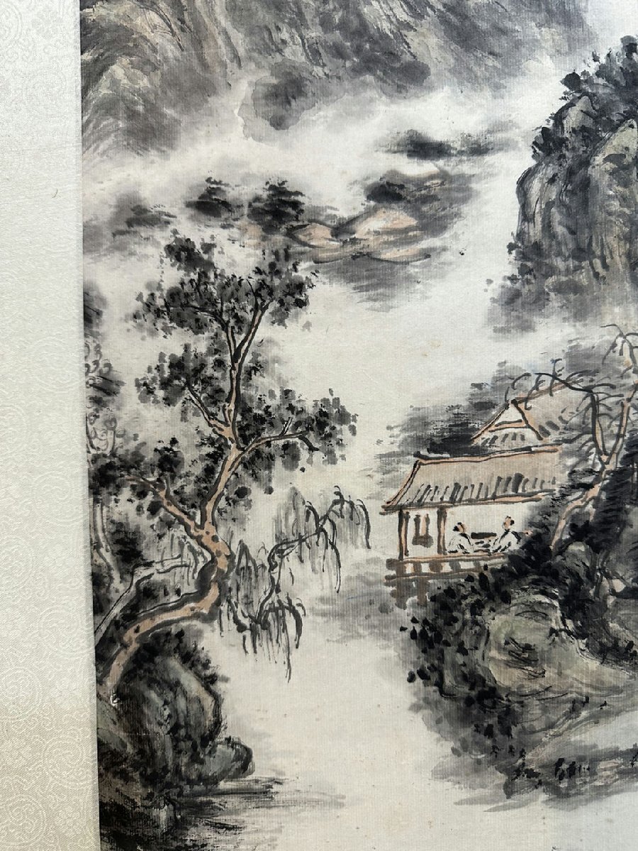 ▽渡鶴羽▽A5066中国古書道◇黄賓虹 山水図 掛け軸 書画立軸 ▽渡鶴羽▽A5066中国古書道◇黄賓虹 山水図 掛け軸 書画立軸