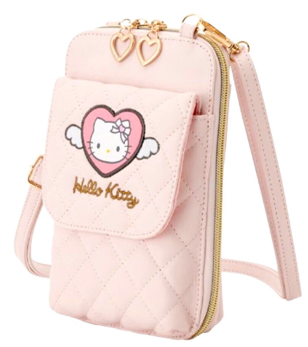 新品 タグ付き キティちゃん スマホショルダー バッグ ピンク色 新品 タグ付き キティちゃん スマホショルダー バッグ ピンク色