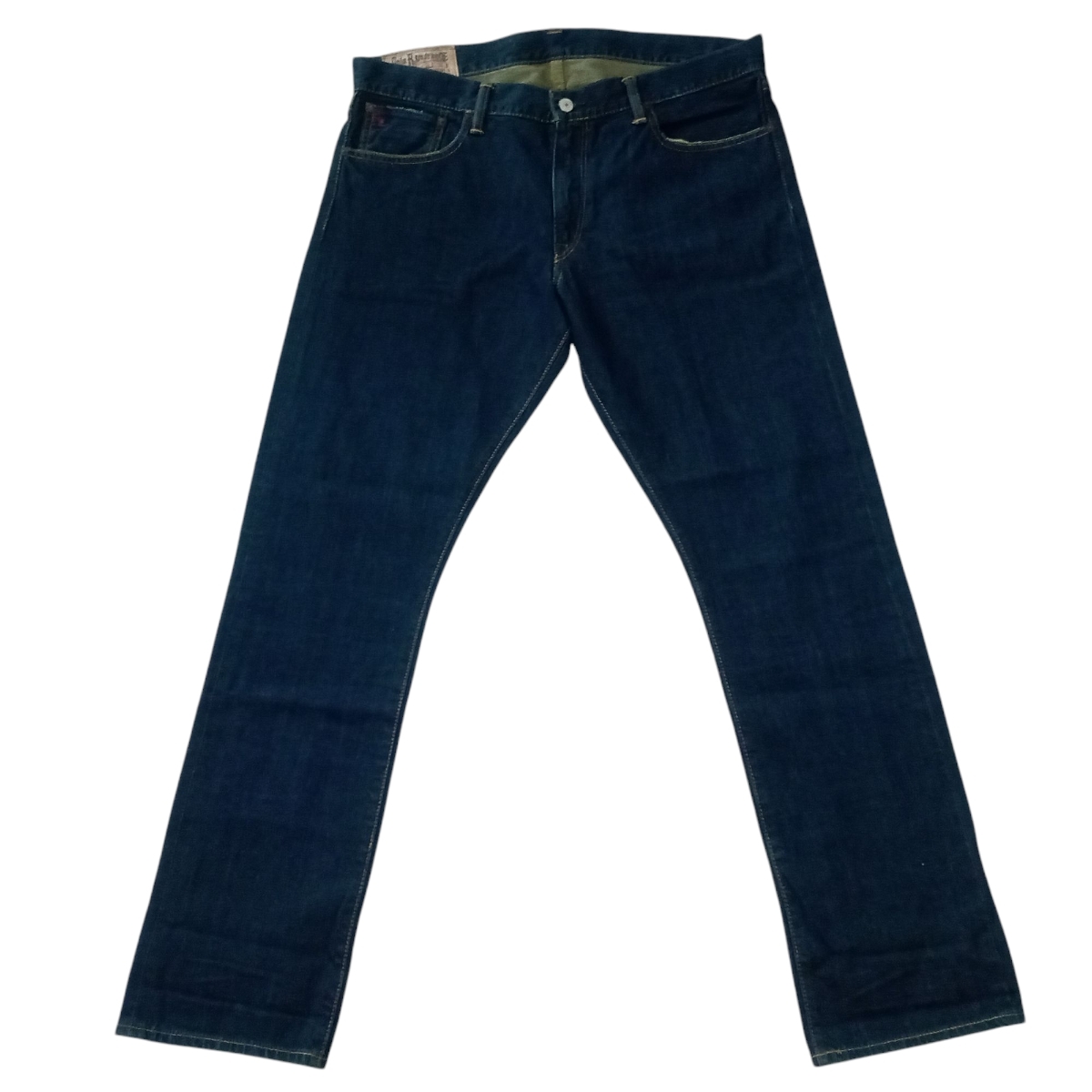 即決★POLO RALPH LAUREN ポロ ラルフ ローレン インディゴ デニム パンツ W36L32 PRL RRL ジッパーフライ メキシコ制【送料無料】