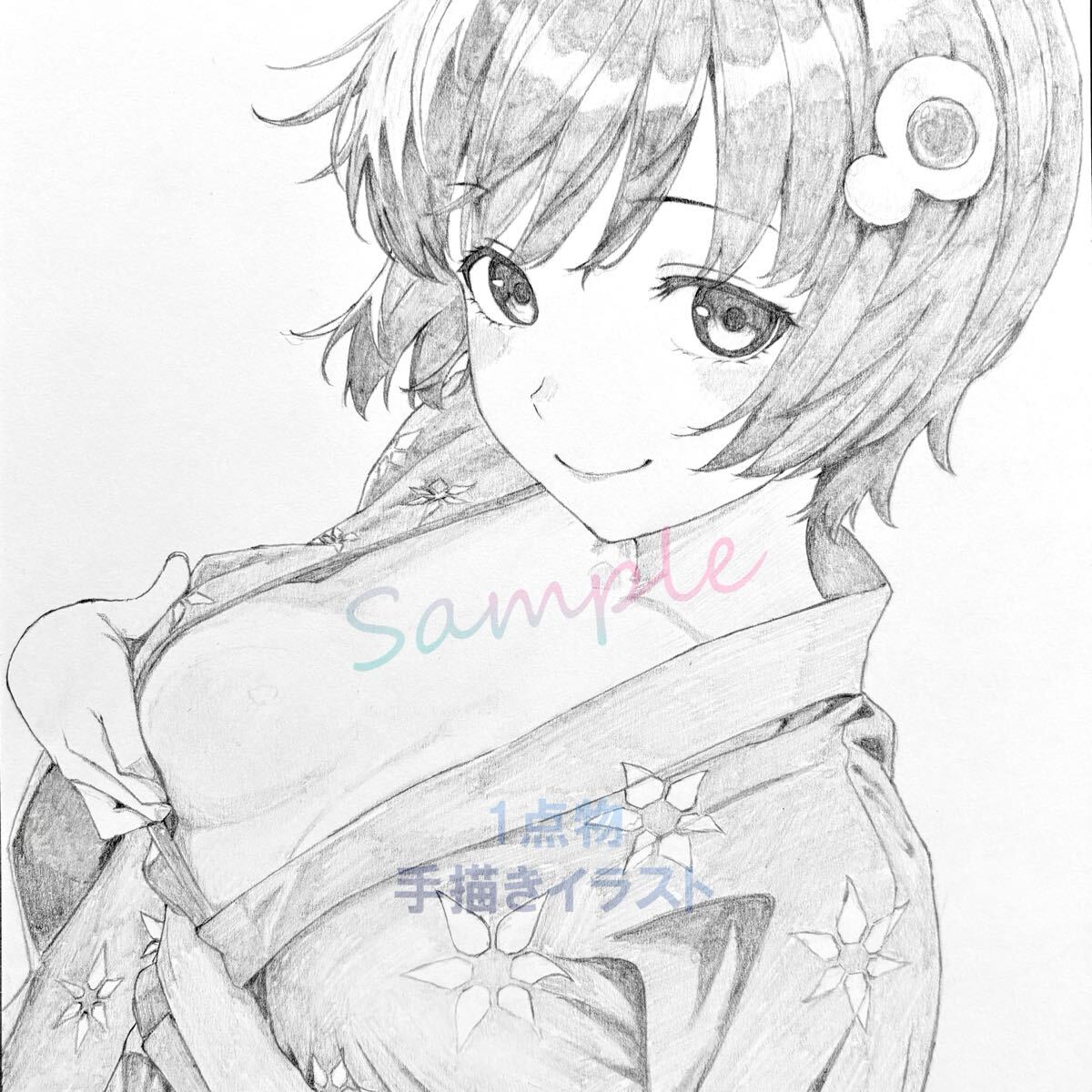 A4 手描き イラスト】 同人 ファンアート 鉛筆画 原画 ケント紙