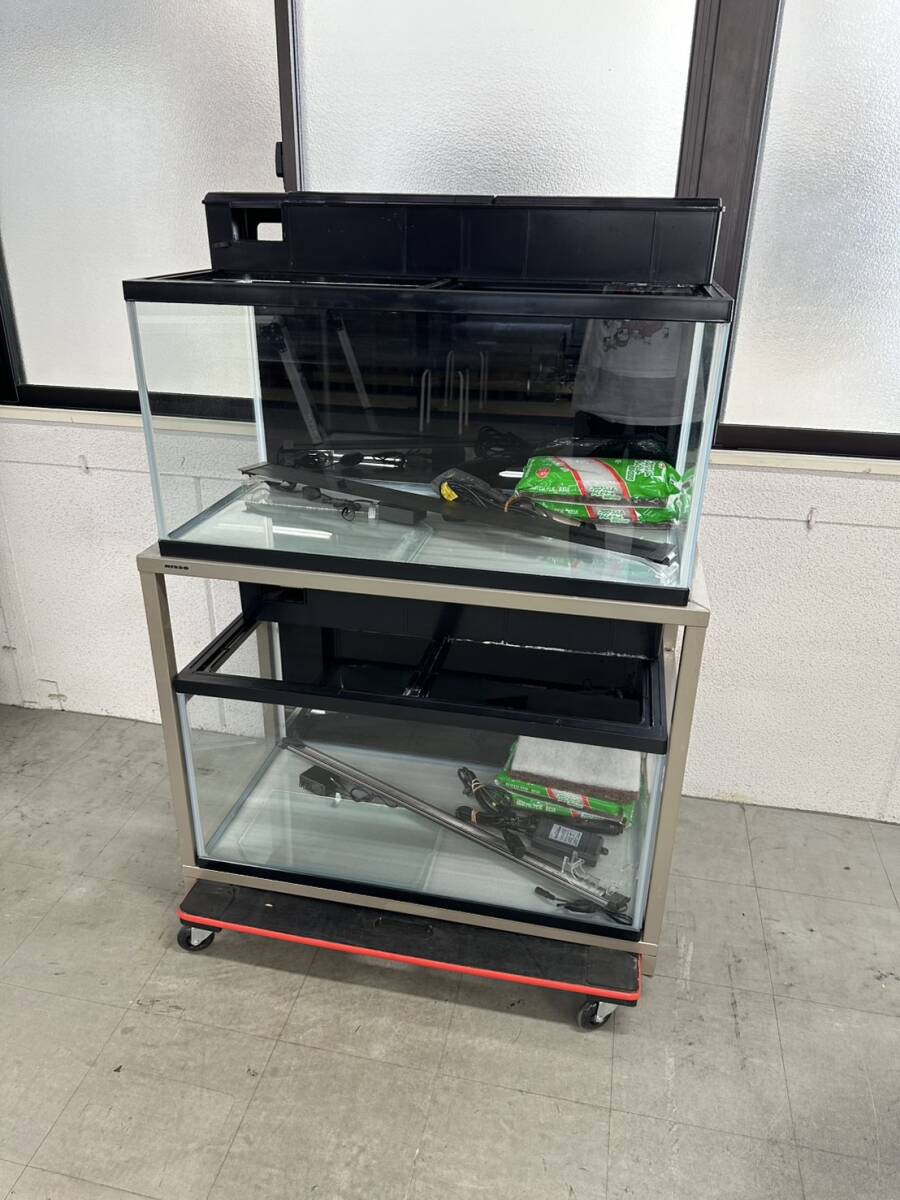 中古 90㎝ ガラス水槽セット 2段 引取限定(90cm~)|売買された 中古 90㎝ ガラス水槽セット 2段 引取限定(90cm~)|売買された