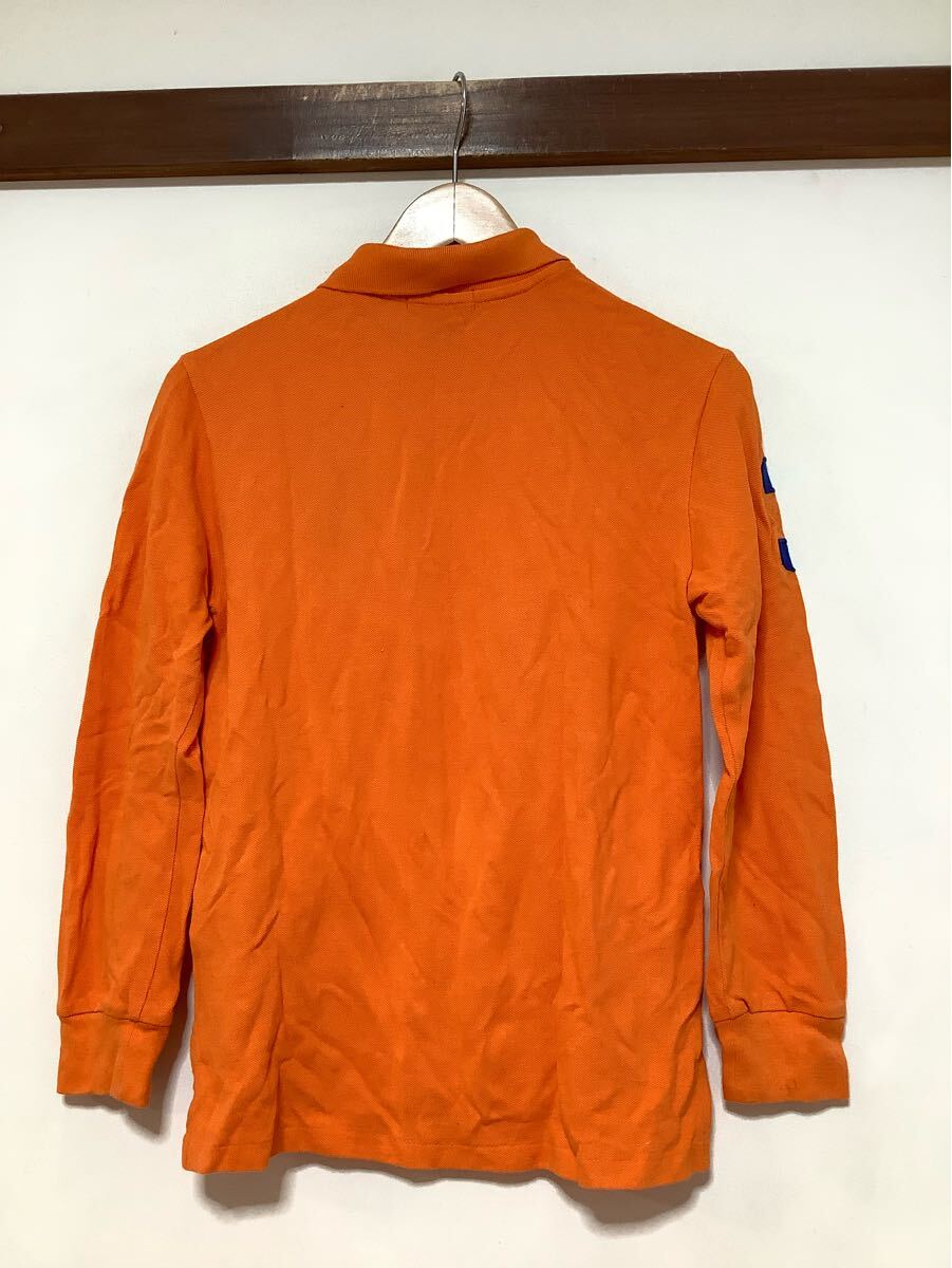 わ1521 Polo Ralph Lauren ラルフローレン 長(zhǎng)袖ポロシャツ ビッグポニー 150 キッズ オレンジ 鹿の子