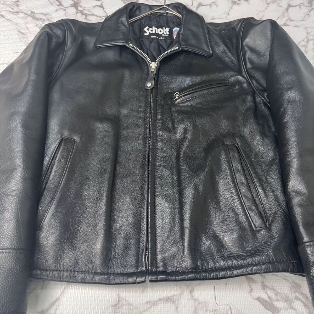 美品/現行✨【米国製】schott ライダース トラッカー キルティング 38 L相当/美品/現行【米国製】schott ショット ライダース