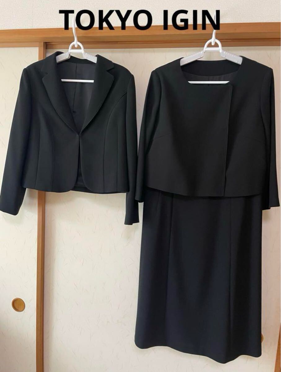 東京イギン ブラックフォーマル 喪服 礼服 黒 ジャケット+ 東京イギン ブラックフォーマル 喪服 礼服 黒 ジャケット+