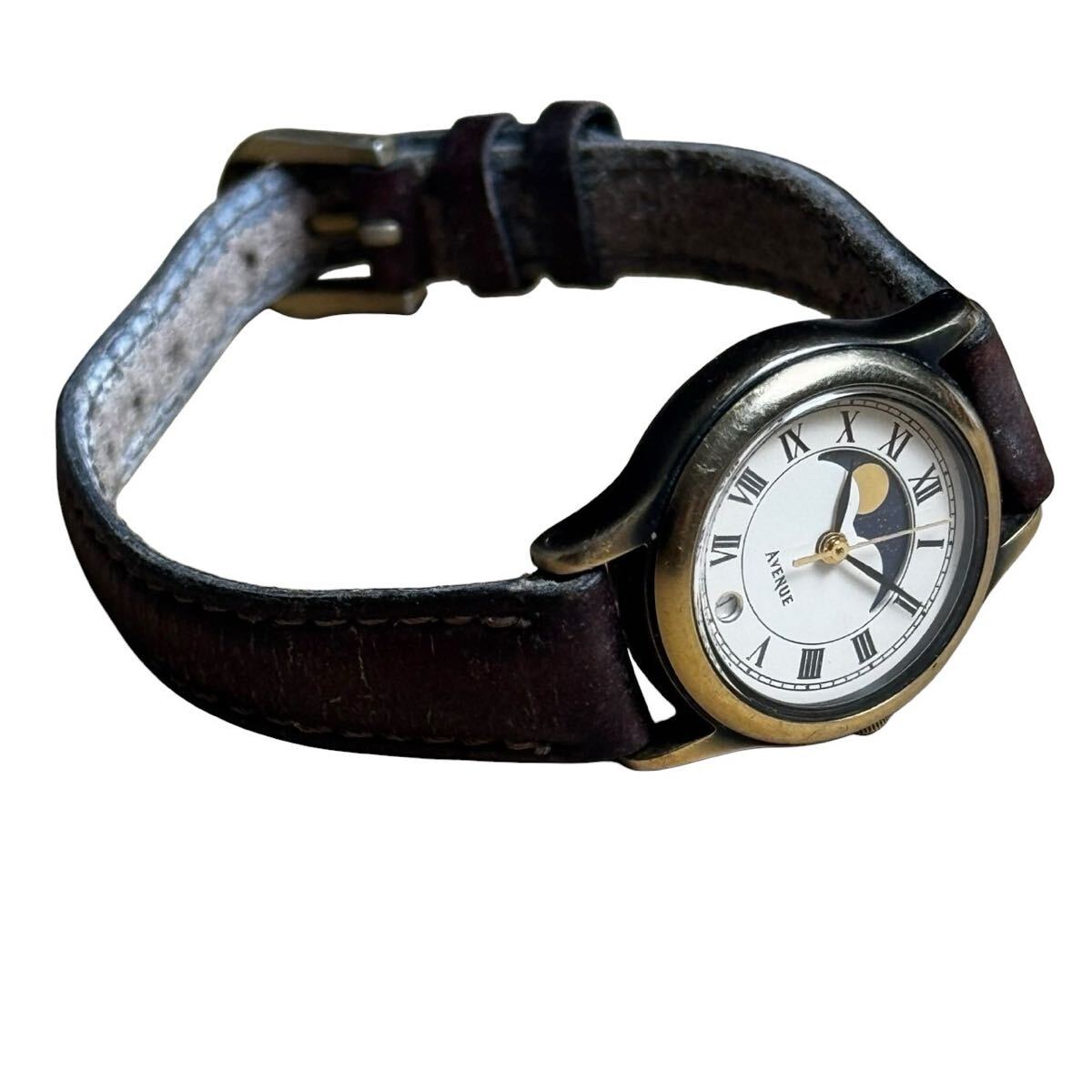 SEIKO AVENUE 4K34-0040 ムーンフェイズ クォーツ 3針 デイト SEIKO AVENUE 4K34-0040 ムーンフェイズ クォーツ 3針 デイト