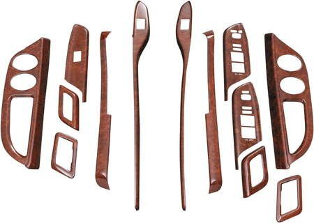 20アルファード ヴェルファイア 木目調パネル （艶あり茶木目） 13ピース アルファード/ヴェルファイア20 インテリアパネル 13ピース 茶