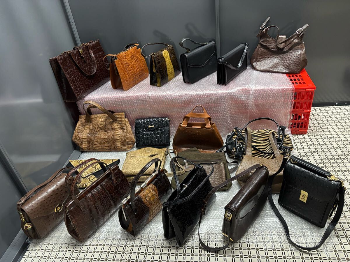 6】1円〜 エキゾチックレザー 20点 バッグまとめ JRA 6】1円〜 エキゾチックレザー 20点 バッグまとめ JRA