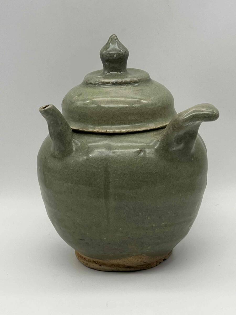  Song времена селадон высота пара горшок чашка . добродетель . Tang предмет старый . предмет времена предмет старый дом поставка со склада чайная посуда зеленый чай . China старый изобразительное искусство антиквариат товар (C-67)