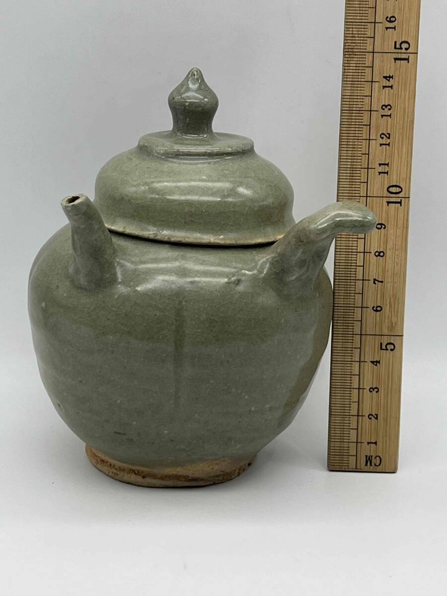  Song времена селадон высота пара горшок чашка . добродетель . Tang предмет старый . предмет времена предмет старый дом поставка со склада чайная посуда зеленый чай . China старый изобразительное искусство антиквариат товар (C-67)