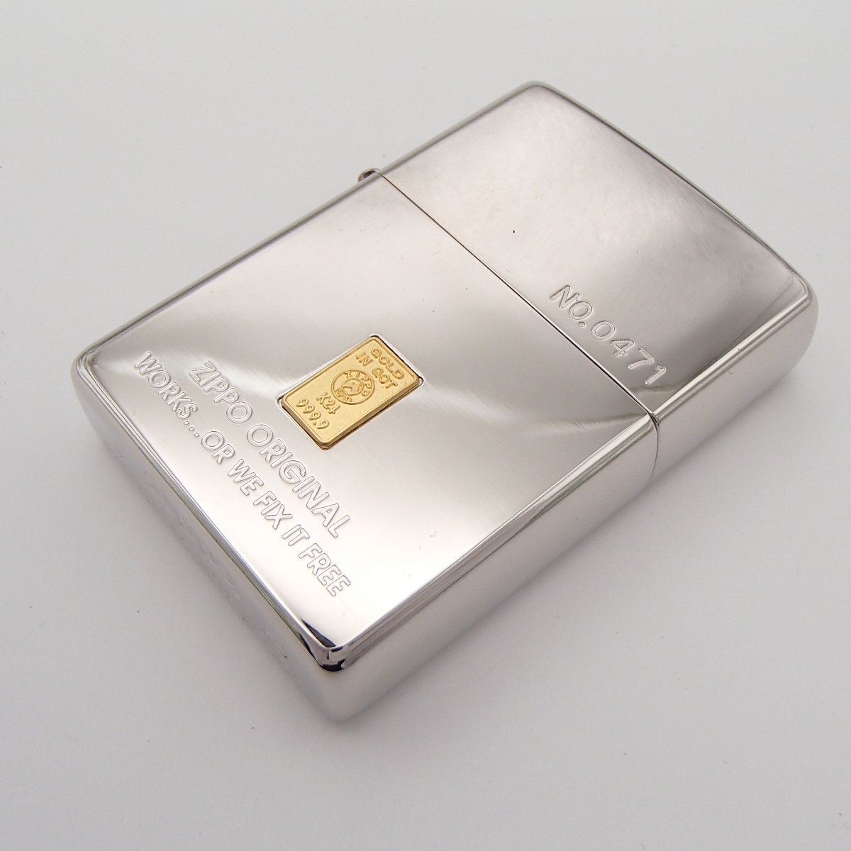 ☆ZIPPO ジッポ / 純金K24プレート付き / ライター 着火未確認 ☆ZIPPO ジッポ / 純金K24プレート付き / ライター 着火未確認