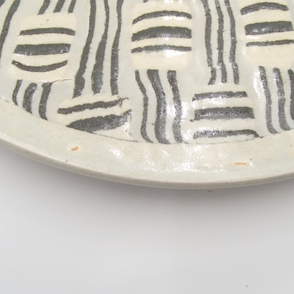 ☆人間国宝☆ 松井康成 大皿 共箱 /約1.5kg/アート お皿 食器