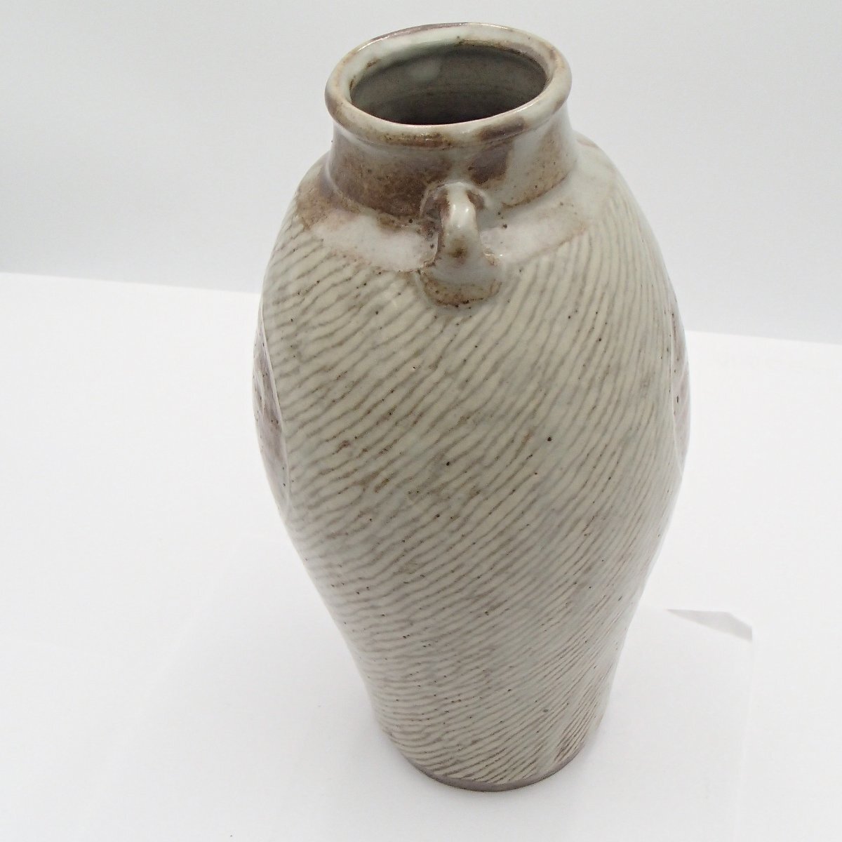 ☆人間国宝☆ 骨董、絵画 島岡達三壺 壺 /地釉象嵌草花文壷/ 約