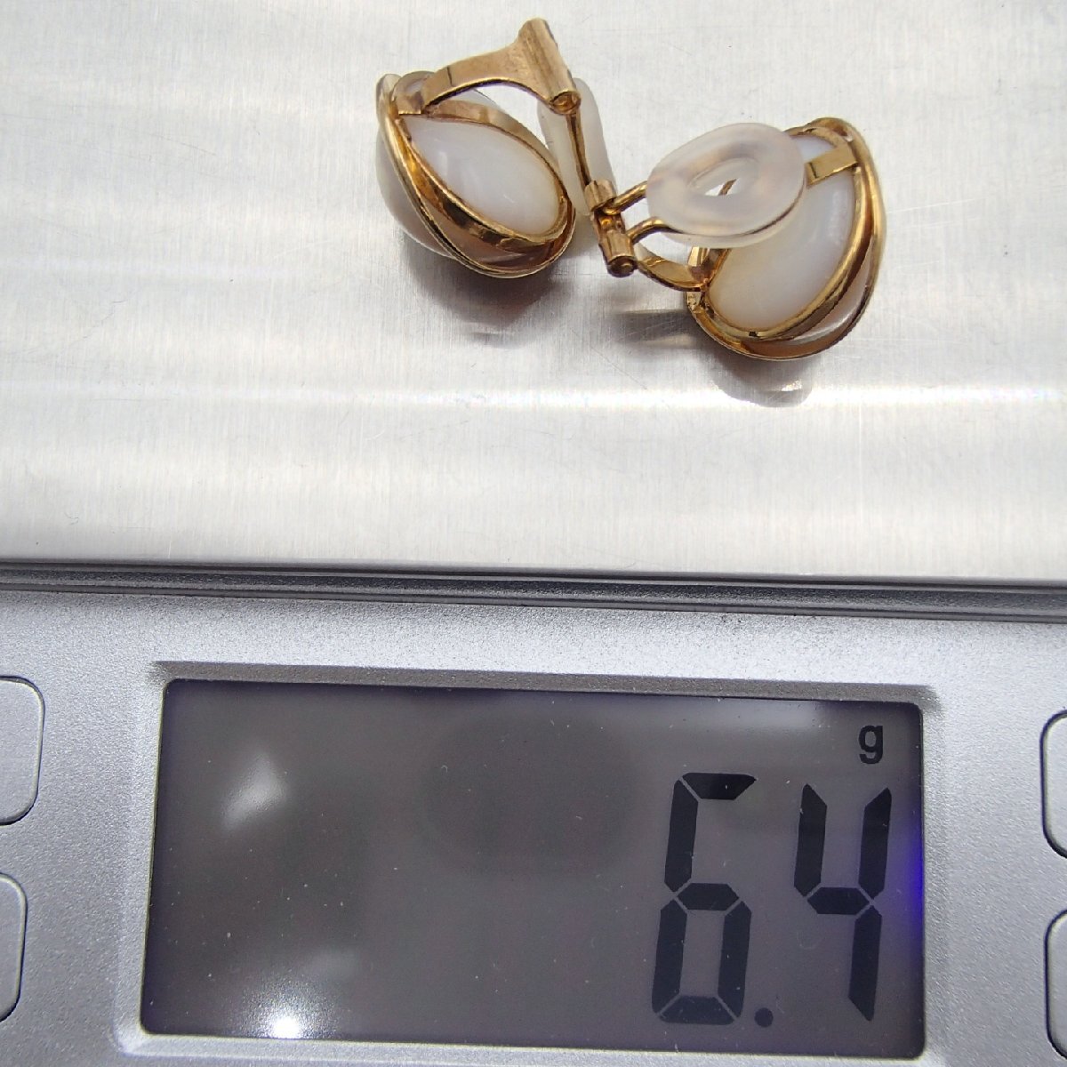 ☆マベパール イヤリング / K18 約6.4g / 真珠 パール