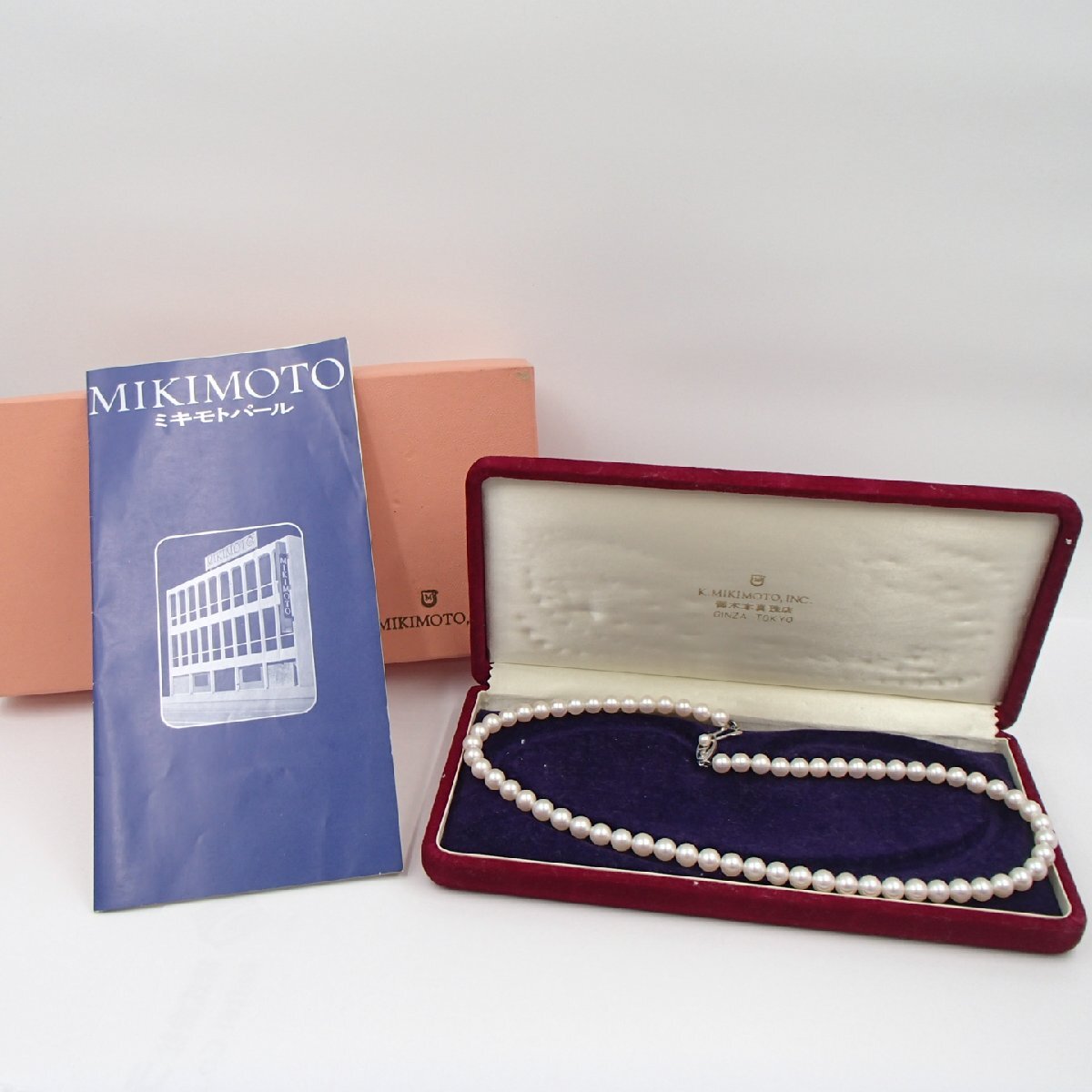 ◎MIKIMOTO ミキモト パール ネックレス/WGK14 約30.3g 丸玉6.7 ◎MIKIMOTO ミキモト パール ネックレス/WGK14 約30.3g 丸玉6.7