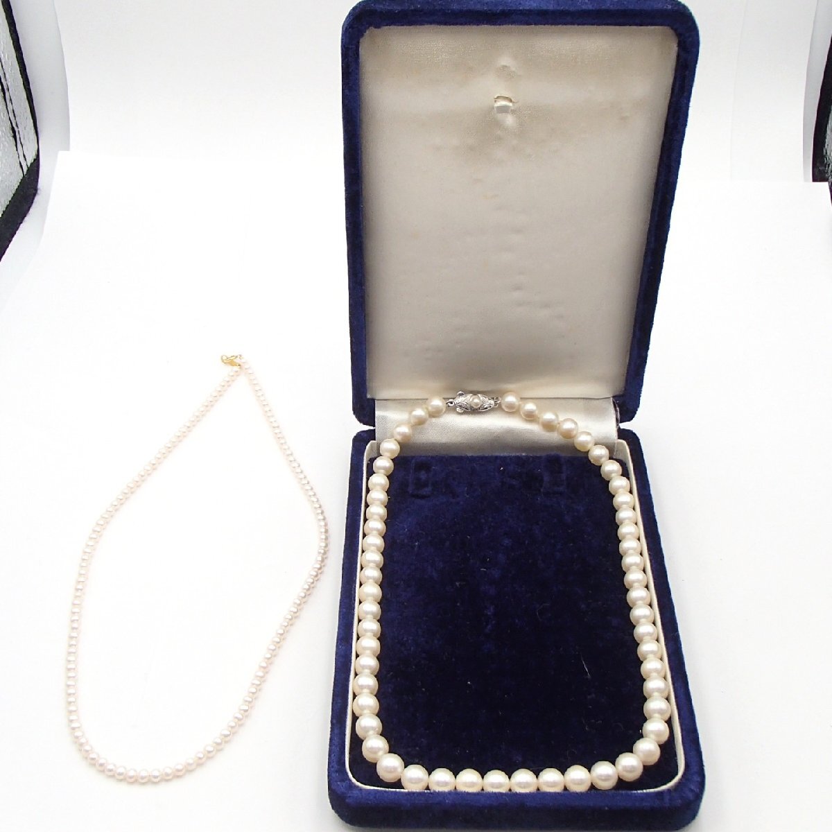 ☆パール ネックレス 2点 まとめ / K14WG 約30g /K18 750刻印 約 ☆パール ネックレス 2点 まとめ / K14WG 約30g /K18 750刻印 約